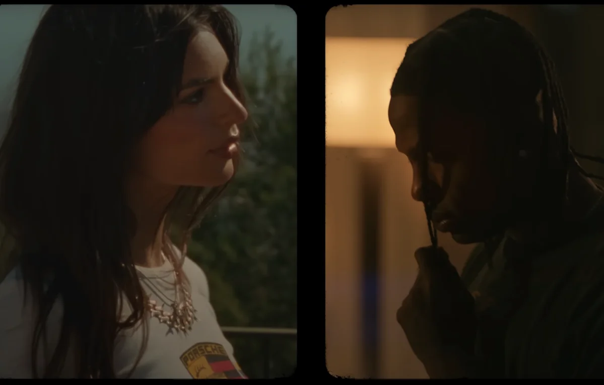 Watch Travis Scott and Emily Ratajkowski flirt in the video for 'I Know?'