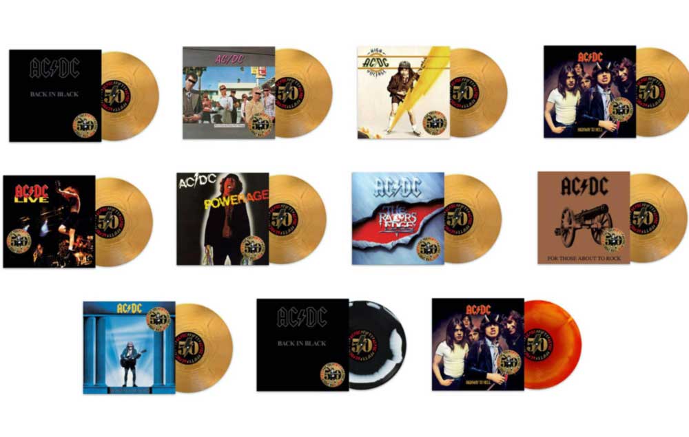 AC/DC Celebrates 50 Years with Limited Edition Gold Vinyl Releases and European Tour