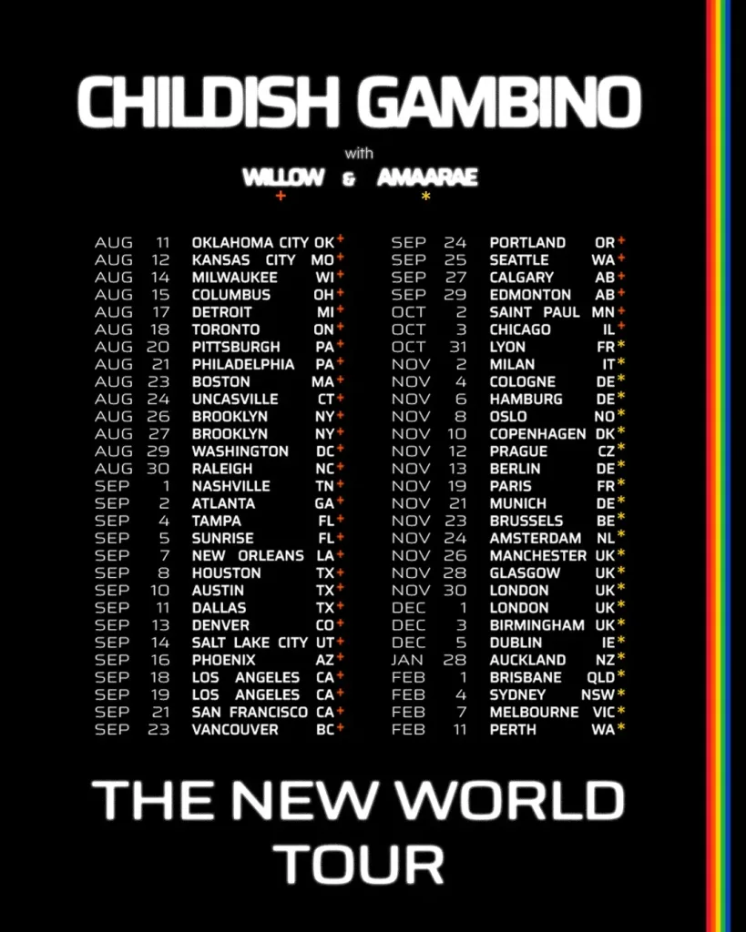 Childish Gambino World Tour 2024