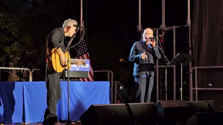 Michael Stipe and Jason Isbell Rally Pennsylvania Voters with R.E.M. Classics at Kamala Harris Event