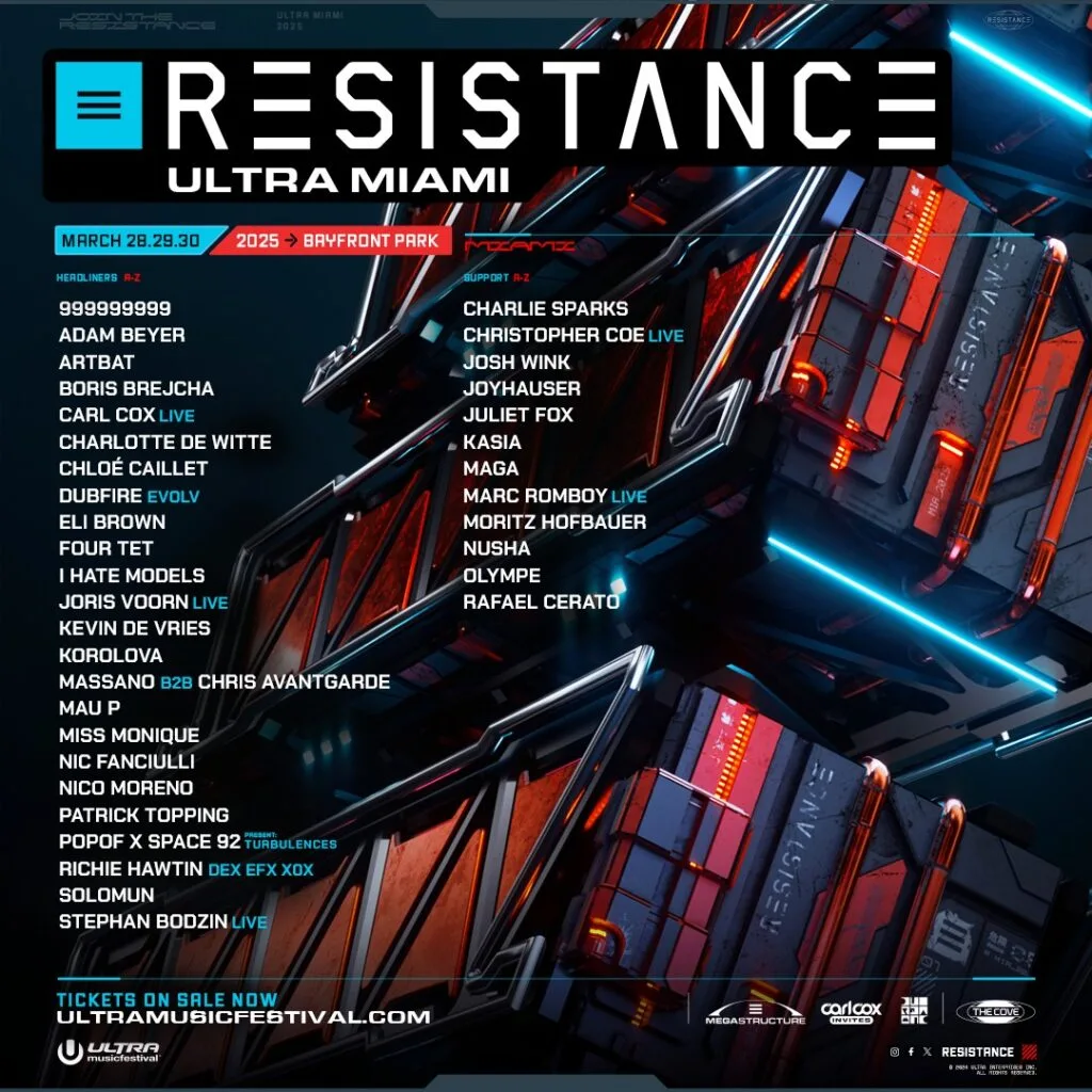 Ultra Miami 2025: Charlotte De Witte Performing at Resistance Area 