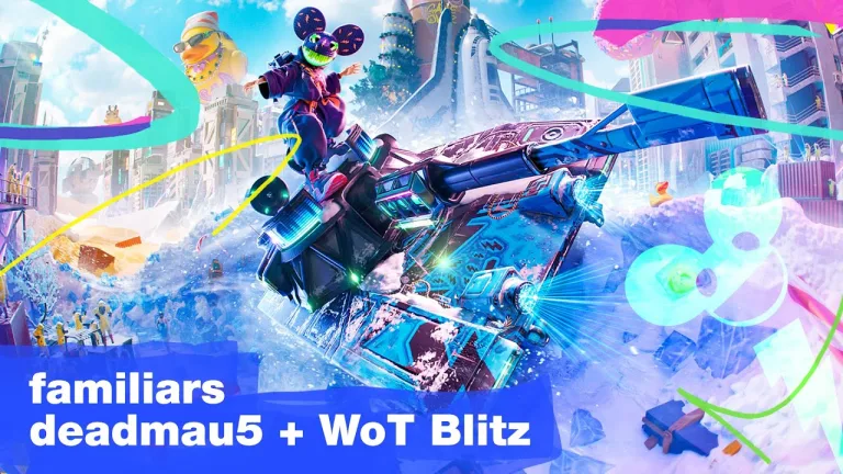 Deadmau5 in mau5head with a custom mau5tank in World of Tanks Blitz