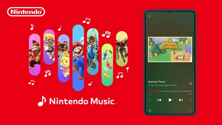 Nintendo Music app streaming classic game soundtracks on Nintendo Switch and mobile