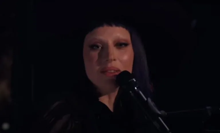 Lady Gaga performs All I Need Is Time live at Fire Aid in Los Angeles