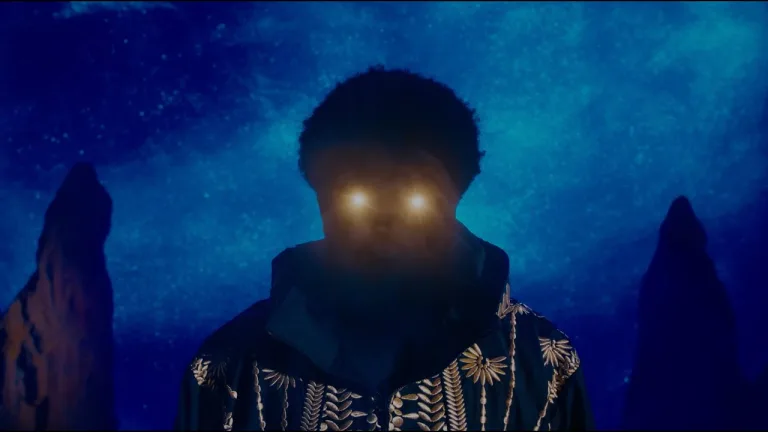 The Weeknd performing in the “Open Hearts” music video.