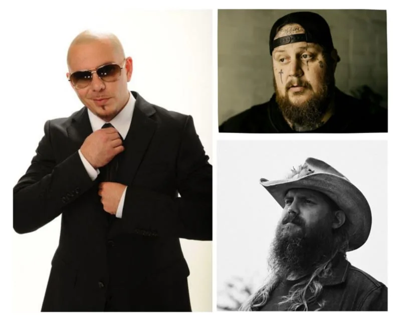 Pitbull, Jelly Roll, and Chris Stapleton at NCAA March Madness Music Festival