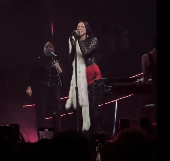 Dua Lipa performing live in Australia during Radical Optimism Tour