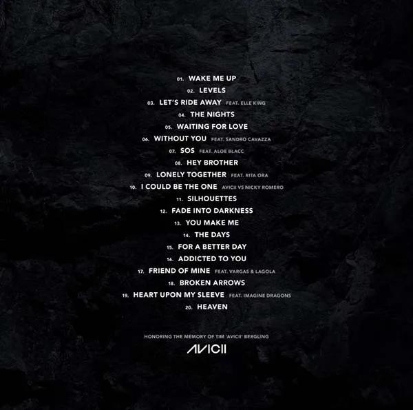 AVICII FOREVER Album tracklist 2025