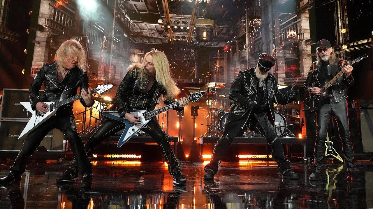 Les Binks performing live with Judas Priest
