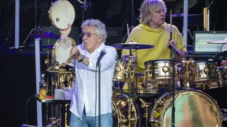Zak Starkey on stage with The Who after reunion announcement