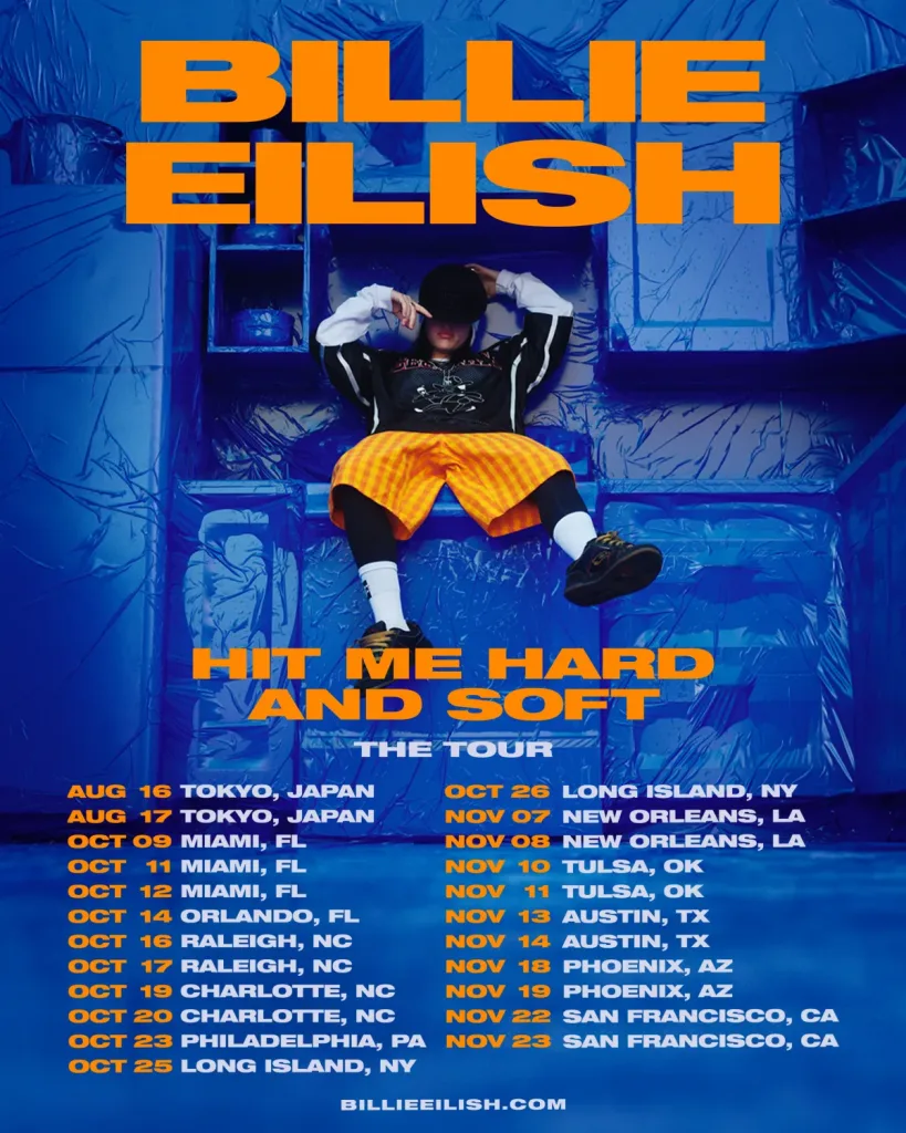 Billie Eilish's Hit Me Hard and Soft Tour poster