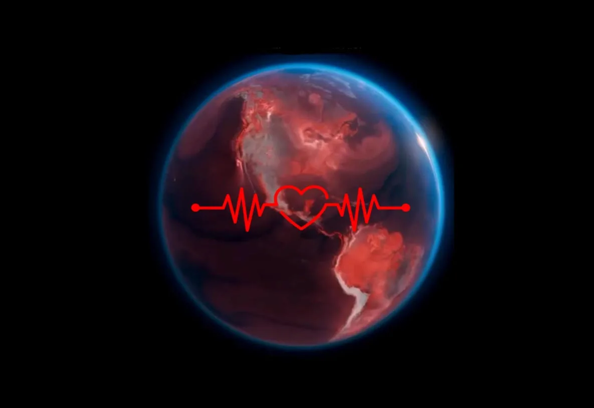 Earth pulse visualization from satellite and audio data