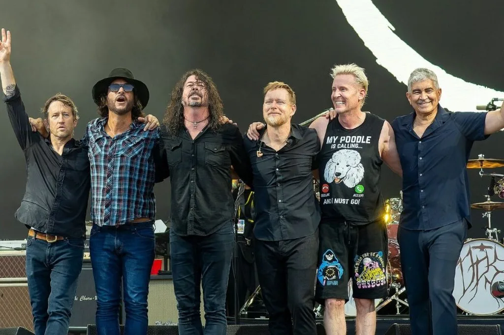 Josh Freese performing live with Foo Fighters before his departure
