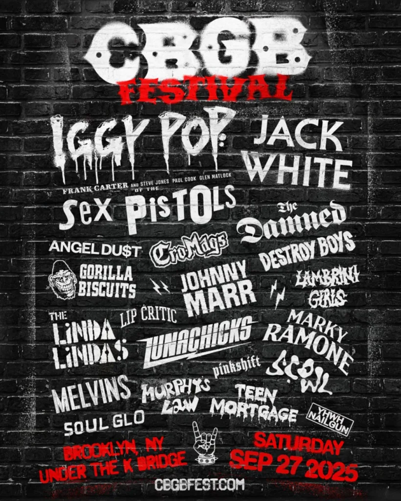 CBGB Festival 2025 Brooklyn Lineup Poster 