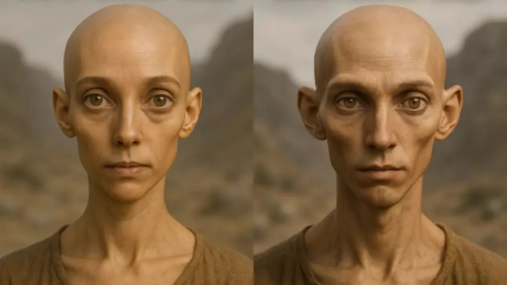 AI-generated portrait of future human