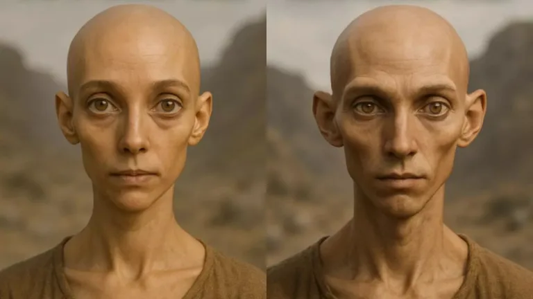 AI-generated portrait of future human