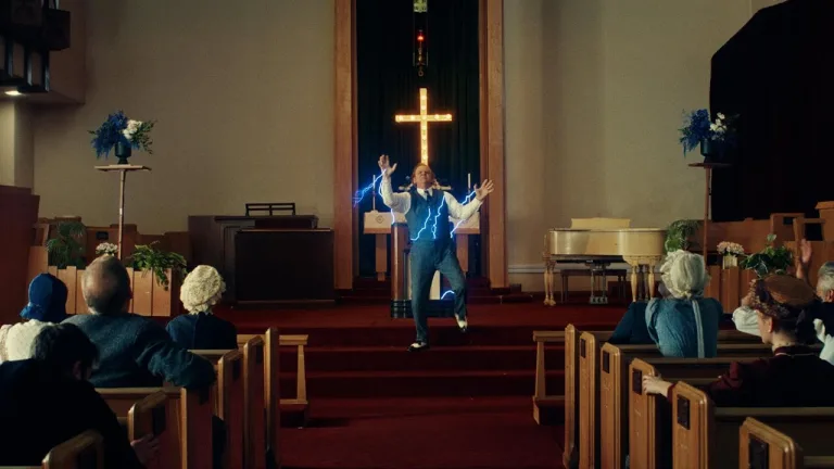 Jack White and John C. Reilly in Archbishop Harold Holmes video 2025