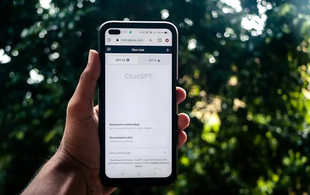 Concept image of ChatGPT as a futuristic AI assistant across devices