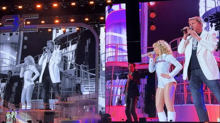 Sabrina Carpenter and Duran Duran onstage BST Hyde Park 2025