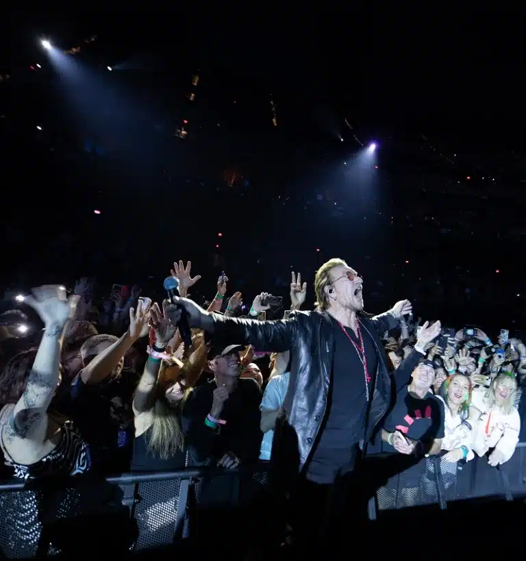 Bono delivering a heartfelt speech on Gaza crisis