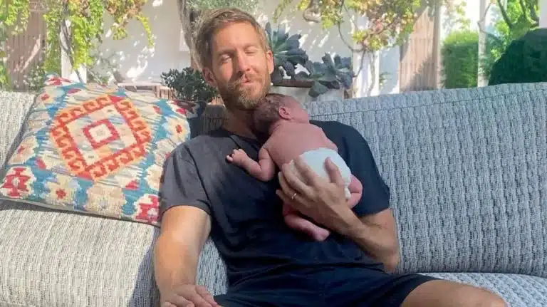 Calvin Harris and Vic Hope welcome baby Micah with intimate birth photos