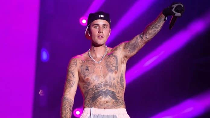 Justin Bieber performing live at Coachella 2026