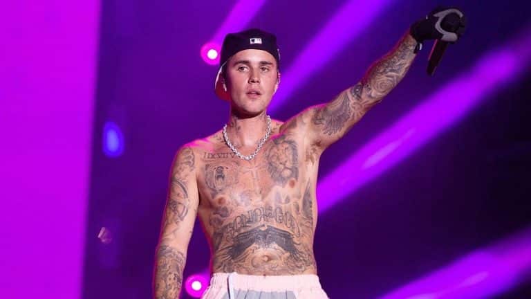 Justin Bieber performing live at Coachella 2026