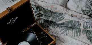 Vinyl records symbolizing rock music’s legacy