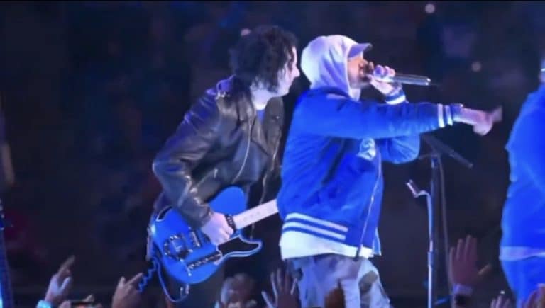 Jack White and Eminem join forces at Lions halftime show
