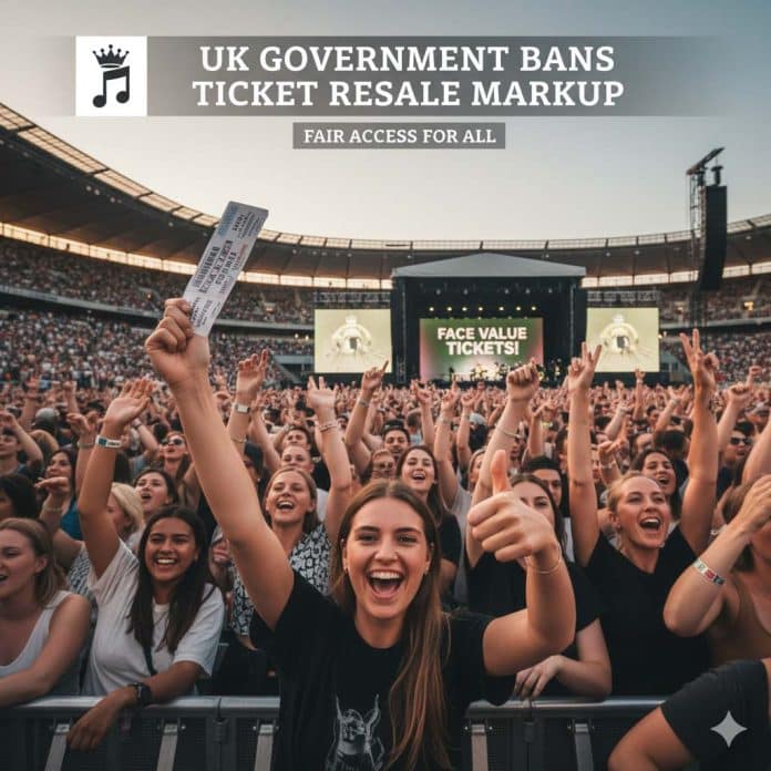 UK government announces ban on ticket resales above face value
