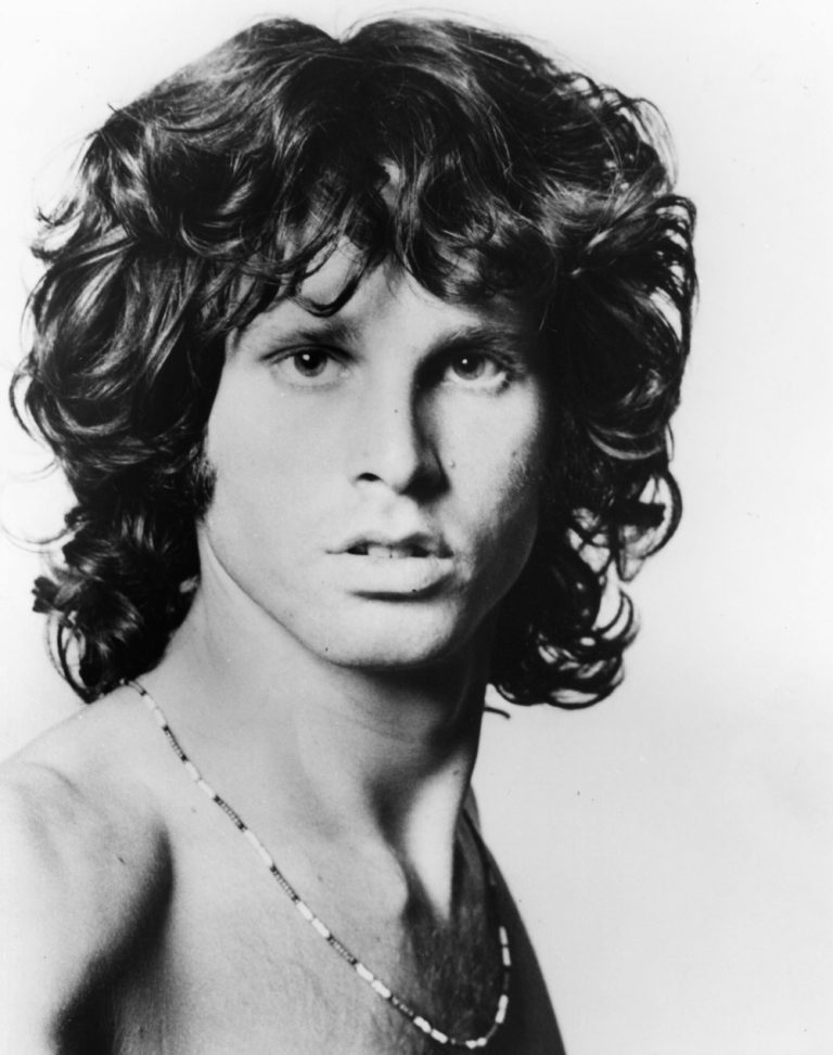 Jim Morrison young portrait black and white