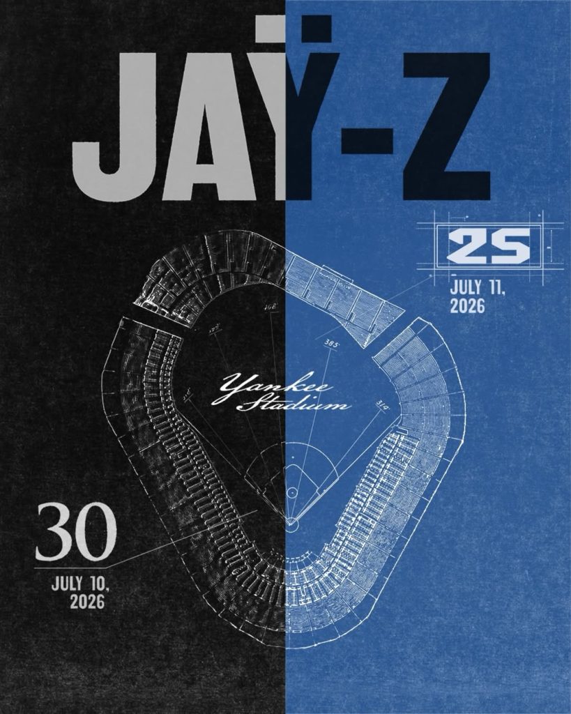 Roc Nation official announcement poster for the Reasonable Doubt 30th anniversary and The Blueprint 25th anniversary shows
