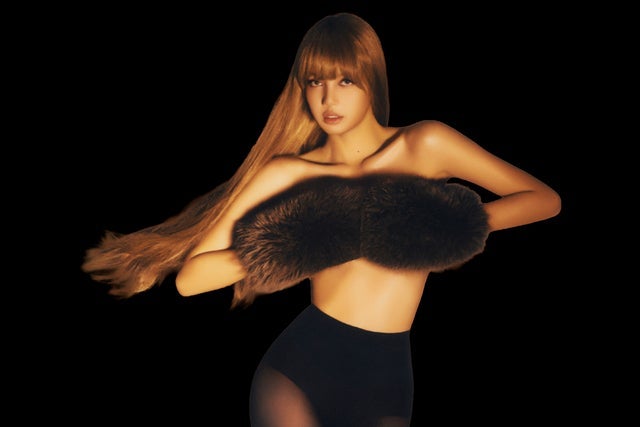 Promo shot of Lisa's solo album 'Alter Ego', highlighting the first-ever K-pop Las Vegas residency announcement.