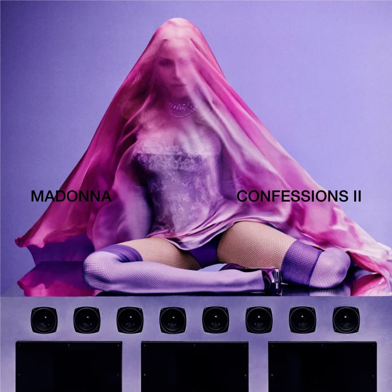 Official cover art for Madonna's new album Confessions II, featuring a deep house dancefloor aesthetic
