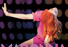 Madonna Confessions on a Dance Floor album cover 2005 — close-up portrait in pink against dark background, Warner Bros. Records release.