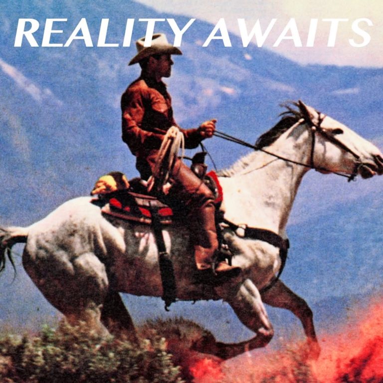 The Strokes Reality Awaits album cover featuring Richard Prince's cowboy photography.